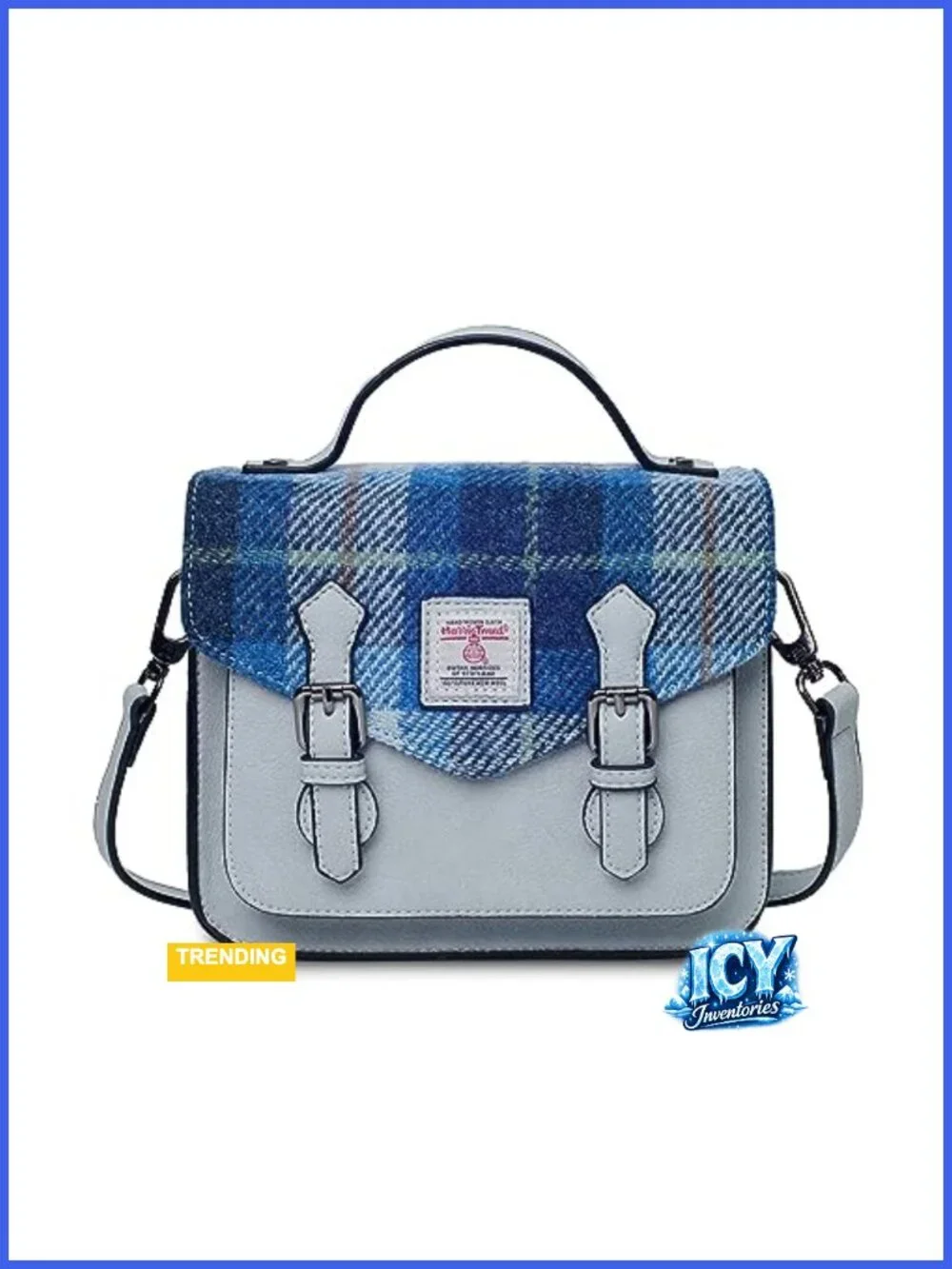 Islander Harris Tweed & Vegan Leather Satchel - Women's Small & Medium